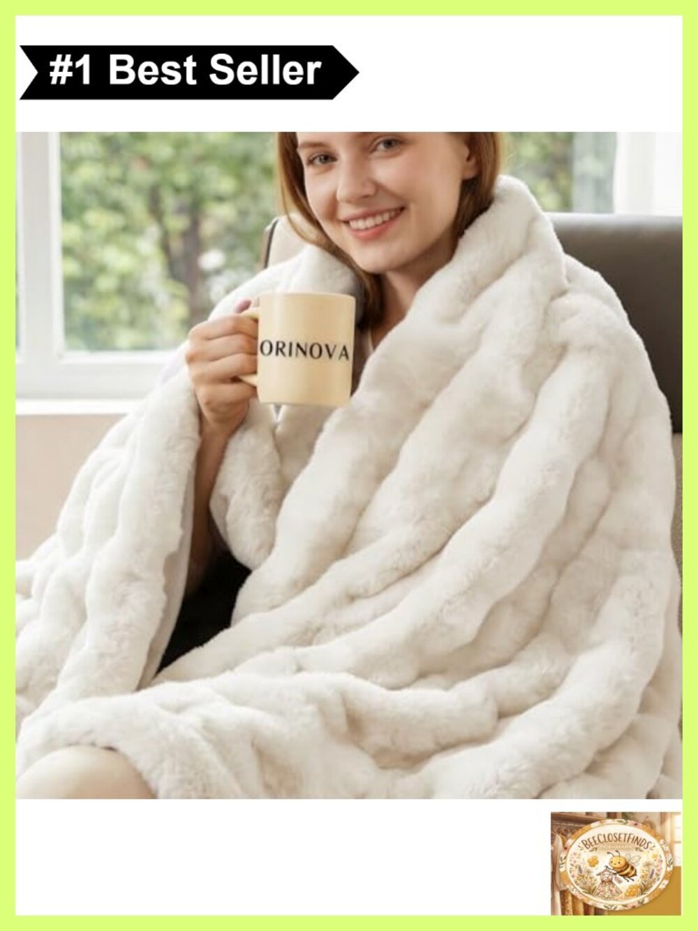 Faux Fur Throw Blanket 50x60 Thick Ultra Soft Fuzzy Plush Cozy
